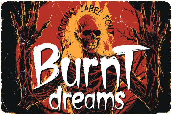 Burnt Dreams: A Nostalgic Font for 80s Horror-Inspired Designs