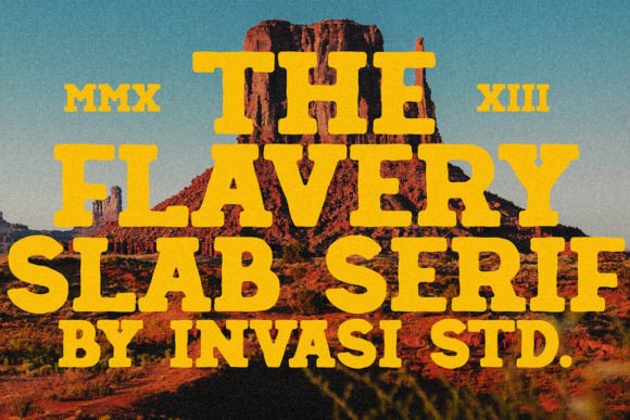 Flavery: The Vintage Slab Serif That Brings Rustic Character to Your Designs
