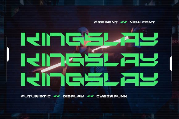 Kingslay: A Bold Display Font for Futuristic Brands