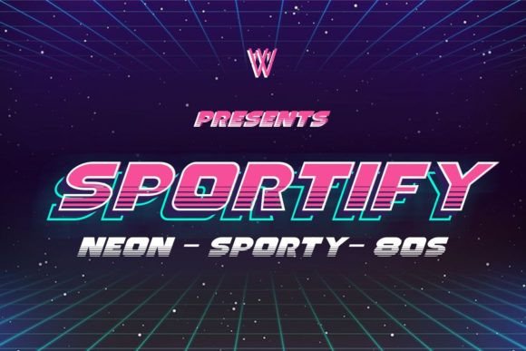 Sportify: The Retro-Cyberpunk Typography Revolution for Modern Athletic Branding
